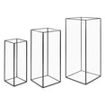 thumbnail image 4 of Koyal Wholesale Black Tall Hurricane Glass Candle Holders, 24, 20, 16 Inches Height, Set of 3, Large Floor Vases Decor, 4 of 5