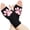 Black Short, variant on Cute Cat Paw Mittens Gloves, Kawaii Cat Cosplay Kawaii Soft 3D Toes Beans Fingerless Cat Claw Paws Pad Sleeve(White Long Gloves)
