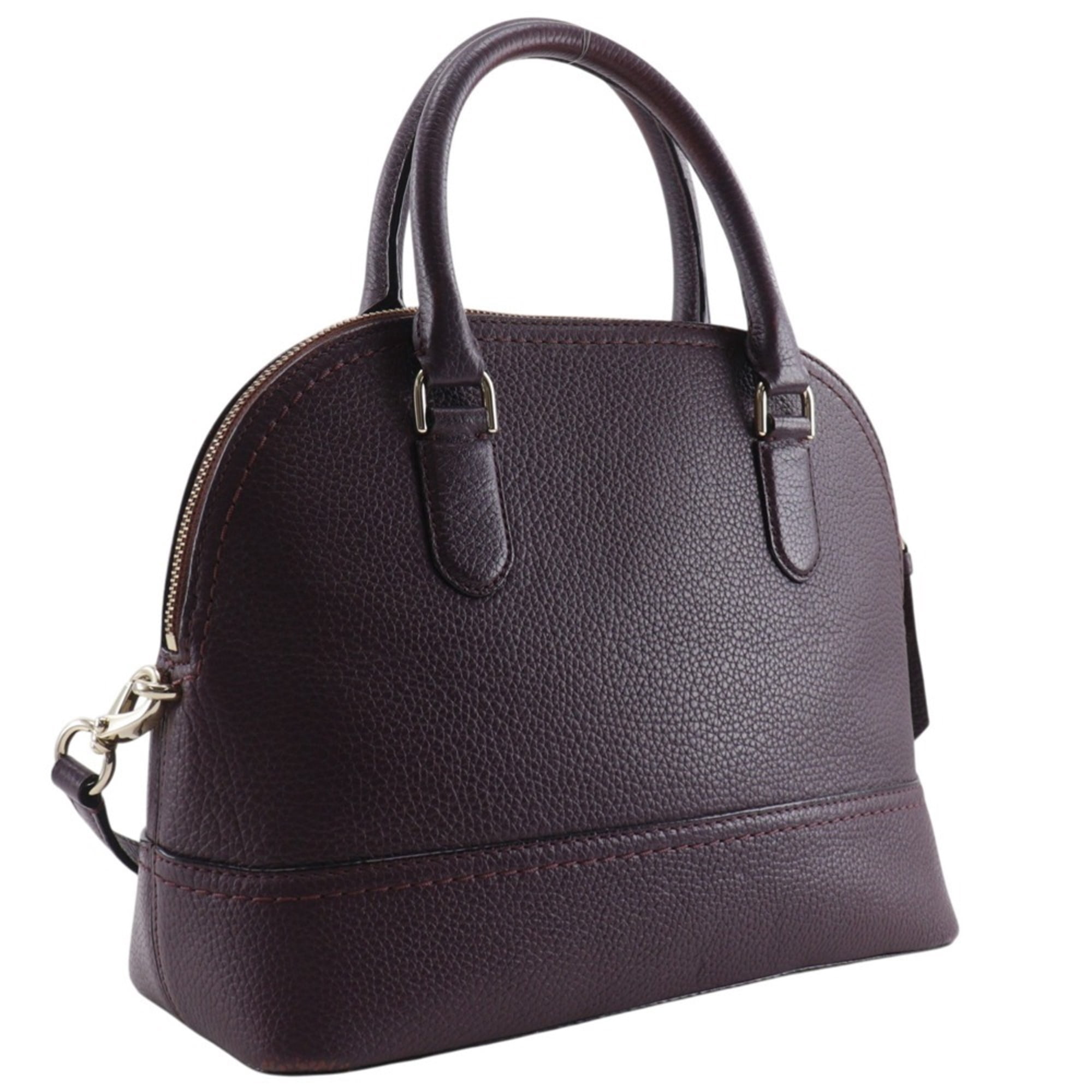 Pre-Owned Kate Spade 2-Way Shoulder Handbag, Leather, Purple, 2-Way, A5 Size, Zipper, Women's