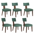thumbnail image 4 of Dycanpo Dining Chairs Set of 8,Upholstered Mid Century Modern Round Dining Room Chairs for Living Room,Dark Green, 4 of 9