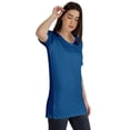 thumbnail image 2 of Inkmeso Plain Basic Tshirt Long Length Tee Short Sleeve Workout Top For Women, 2 of 9