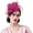 Rose Red, variant on Kukuzhu Women Fascinators Hat Feather Headpiece with Veil Tea Party Headband Flower Bride Hair Hoop Church Hairband