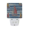 thumbnail image 5 of Yayeee LED Night Light for The Home Plug in With Light Sensors 2 Pack, Red Sailboats, 5 of 6