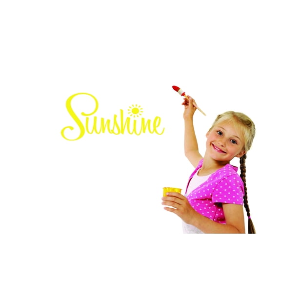 Do It Yourself Wall Decal Sticker Sunshine Inspirational Life Quote Living Room Bedroom Home Decor Size- 14x20"