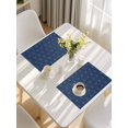 thumbnail image 5 of Tropical Palm Trees Placemats Set of 8, Summer Coconut Trees Plants Navy Blue Placemats for Dining Table, Place Mats for Kitchen Tabletop, Waterproof Wipeable Dining Table Mats Set, 5 of 9