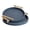 Blue, variant on MODE HOME Set of 2 Modern Blue Round Shagreen Serving Tray with Gold Metal Handles, Decorative Coffee Table Ottoman Trays for Living Room