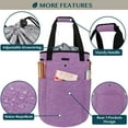 thumbnail image 5 of PAVILIA Knitting Bag Crochet Organizer Bag, Yarn Storage Tote, Knitting Accessories Supplies, Yarn Holder For Knitting With Grommets, Needles Hooks Essentials, Crochet Project Case (Heather Purple), 5 of 7