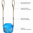 thumbnail image 6 of Runstore High Back Full Bucket Toddler Swing, 600LB Bucket Swing with Locking Carabiners and Adjustable Rope, Cute Elephant Shape Design (Blue), 6 of 7