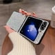thumbnail image 3 of Luxury PU leather Samsung Galaxy Z Flip 5 4 3 Flip5 Flip4 Flip3 5G PC hard shell Shockproof Protective Cover, 3 of 4