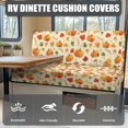 thumbnail image 3 of HELLHERO Pumpkin Couch Cushion Covers Soft RV Dinette Cushion Covers, Stretch, Suitable for Camper Loveseat, Fit for Booth Seats RV Camper Car Bench, 3 of 7