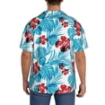 thumbnail image 3 of Pofeuu Hawaiian Style Print Mens Casual Short Sleeve Shirts Beach Summer Spread Collar Pocket Tops Men's Casual Short-sleeved Shirt-4X-Large, 3 of 5