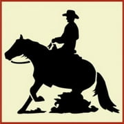 Reining Horse and Rider Stencil - Reusable Mylar Horse Stencil Painting DIY Gifts Crafts Wall Decor Animal Stencils Airbrush Country Laser Cut Template - The Artful Stencil