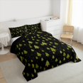 thumbnail image 3 of Feelyou Merry Christmas King Size Comforter Sets, Cartoon Green Tree Bedding Comforter Set, Kids Teens Boys Girls Reversible Bedding Set, Microfiber Bedroom Decor, 3pcs, 3 of 8