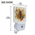 thumbnail image 4 of Bee with Honey Night Light LED Dusk to Dawn Auto Sensor Night Lamp Plug-in Nightlight for Bedroom Hallway Kitchen 2 PCs, 4 of 7
