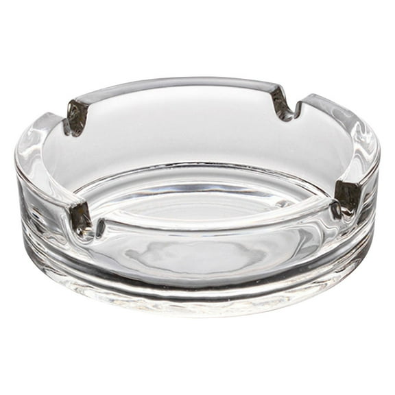 Mizh Glass Ashtray Decorative Transparent Ash Tray Tabletop Ashtray for Cigarettes Home Ashtray