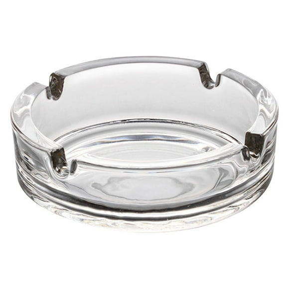 Glass Ashtray Decorative Transparent Ash Tray Tabletop Ashtray for Cigarettes Home Ashtray