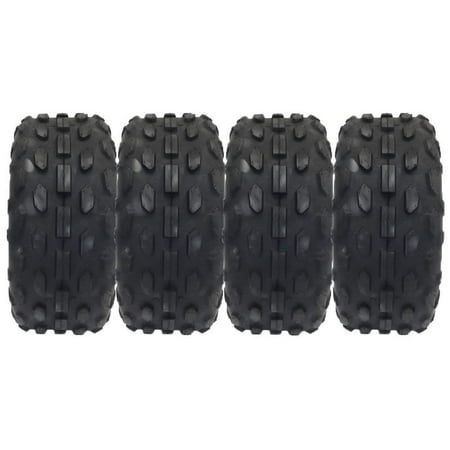 - SET OF FOUR (4) ALL TERRAIN Reinforced Tubeless Tire 145/70-6 (145x70x6) P72 Diamond Tread ATV UTV Go Kart Buggy