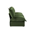 thumbnail image 6 of Convertible 3 Seater Deep Seat Sofa, Chenille Sectional Sofa Couch with Slip-cover, Upholstered Armless Cloud Couch with Pillow for Living Room, Apartment, Free Combination Cozy Sofa, Green, 6 of 7