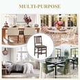 thumbnail image 5 of EOP Folding Dining Chairs Set of 4, Wooden Foldable Dining Room Chairs for Kitchen & Small Spaces, Mid Century Modern Upholstered Kitchen chairs, No Assembly Required, Camel, 5 of 11