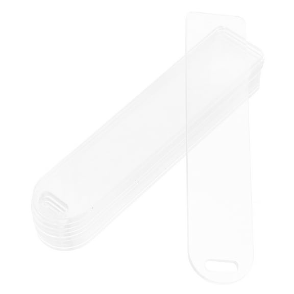 HEMOTON DIY Blank Acrylic Bookmarks for Reading Transparent Clear Page Marks Craft Gifts Suitable for Decoration 10PCS