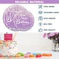 thumbnail image 3 of Birthday Party Tableware, Happy Birthday Plates Set Birthday Cutlery Including Birthday Paper Plates Birthday Napkins Forks and Tablecloth for Birthday Supplies, Purple, 3 of 7