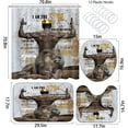 thumbnail image 4 of African American King Lion Shower Curtain Set with Rugs, Black Man Bathroom Sets with Shower Curtain, Bath Mat, Toilet Lid Cover,Rugs, Inspirational Quote Bathroom Shower Curtain Sets, 4 of 7