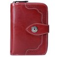 thumbnail image 1 of Women's Leather Wallet RFID Blocking Small Bi-Fold Zipper Pocket Wallet Card Holder Coin Purse with ID Window, 1 of 5