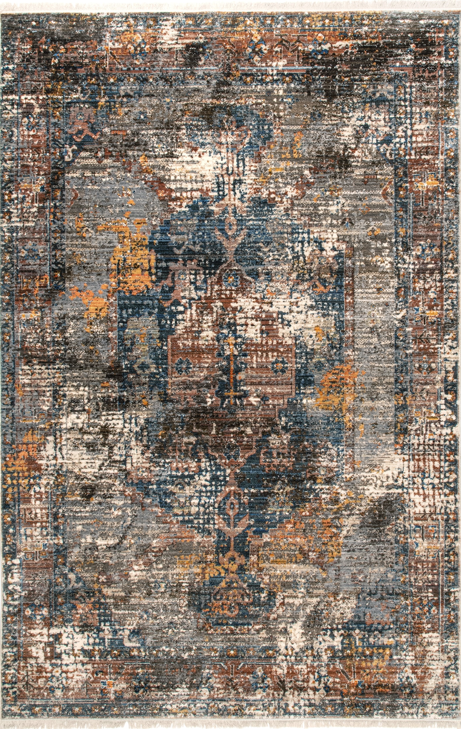 nuLOOM Mystic Vintage Medallion Area Rug, 5' x 7' 9", Rust
