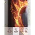 thumbnail image 5 of Flame Soccer Sheer Curtains 2 Panels Set Sports Black Background Abstract Art Sheer Window Curtains Light Filtering Rod Pocket Voile Drapes for Bedroom Living Room 52"X96", 5 of 8