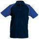thumbnail image 1 of Kariban - Polo de manga corta con mangas en contraste con diseño Beísbol - Verano/ Vacaciones/ Deporte/Ejercicio (Azul marino/ Gris claro/ Royal), 1 of 1