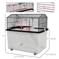 thumbnail image 3 of PawHut Hamster Cage, Gerbil Habitat w/ Wheels, Detachable Bottom, Ramp, 3 of 10