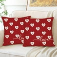 thumbnail image 2 of Valentine''s Day Pillow Covers 18x18 Inch Set of 2 Small Pink Hearts Love Pillow Decor Throw Pillow Covers Valentine Cushion Case Decoration for Sofa Couch Red, 2 of 6