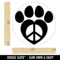 thumbnail image 2 of Paw Print Dog Cat Heart Peace Sign Self-Inking Rubber Stamp Ink Stamper - Yellow Ink - Medium 1 Inch, 2 of 7