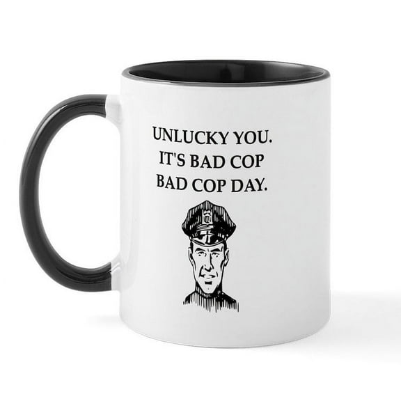 CafePress - Good Cop Police Mug - 11 oz Ceramic Mug - Novelty Coffee Tea Cup