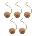 thumbnail image 3 of 5 piezas de juguetes para gatos, bolas de Sisal, bolas de cuerda de cáñamo para gatos, juego automático, gatito persiguiendo y jugando, cuerda larga, 45 cm amarillo, 3 of 7