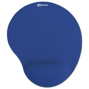 Innovera Mouse Pad with Fabric-Covered Gel Wrist Rest, 10.37 x 8.87, Blue, Each