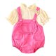thumbnail image 1 of Gibobby Mameluco para niña de niña recién nacida, tirantes de manga corta, mono exterior, mono, ropa(Rosa caliente, 0-3 Meses), 1 of 4