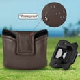 thumbnail image 6 of Haosy Coffee Brown Golf Mallet Putter Cover Strong Magnetic Leather Golf Club Headcover Closure, 6 of 7