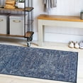 thumbnail image 3 of ReaLife Rugs Machine Washable Printed Vintage Distressed Traditional Blue Eco-friendly Recycled Fiber Area Runner Rug (2'6" x 8'), 3 of 9
