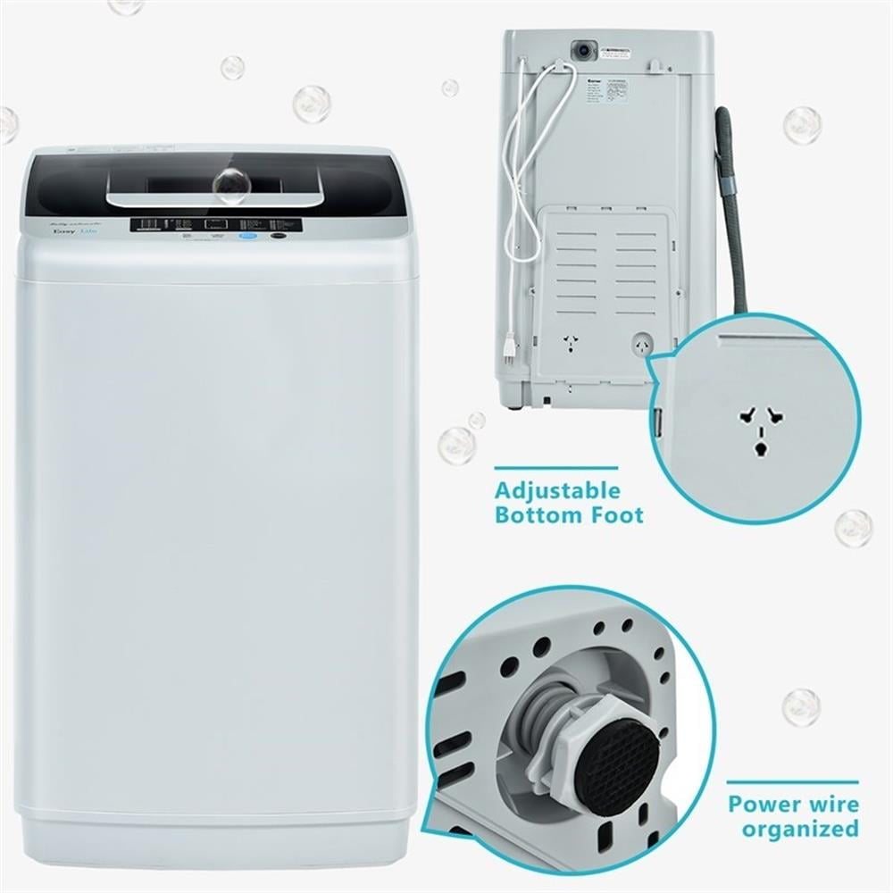 Pemberly Row Portable Full-Automatic Laundry Washing Machine 8.8lbs Spin Washer