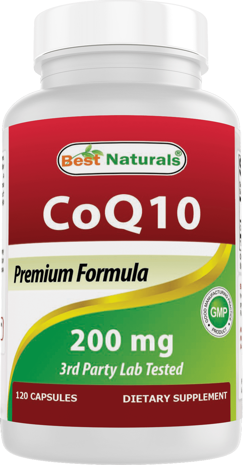 (2 pack) Best Naturals CoQ10 200 mg Promotes Cardiovascular Health Heart Health - 120 Capsules