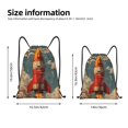 thumbnail image 4 of Drawstring Backpack - Rusty Rocket Launch Splash Proof Small Drawstring Gym Bag for Women Men, Cinch Sports String Bag Backpack for Travel Swimming Beach, 4 of 8