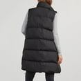thumbnail image 4 of ATOYSOY Womens Long Puffer Vest Winter Lightweight Quilted Coats Zipper Sleeveless Padded Jacket with Pockets Black M, 4 of 6