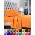 thumbnail image 4 of 6 Piece Bed Sheets ,Flat Sheet,Fitted and Pillowcase 1800 Series Bed Sheet set-Twin/Twin XL Elite Orange, 4 of 5