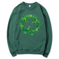 thumbnail image 2 of xixinqiwan St Patricks Day Sweatshirt for Women,Women Shamrock Heart Shirts Irish Gift Crewneck Casual Loose Fit Tops St Patricks Day Shirt, 2 of 6