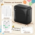 thumbnail image 6 of Mini Portable Thermal Printer, Wireless Bluetooth Inkless Pocket Printer with 7 Paper Rolls, 6 of 11