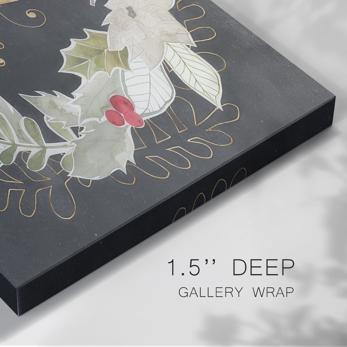 Gilded Christmas Collection A- Gallery Wrapped Canvas
