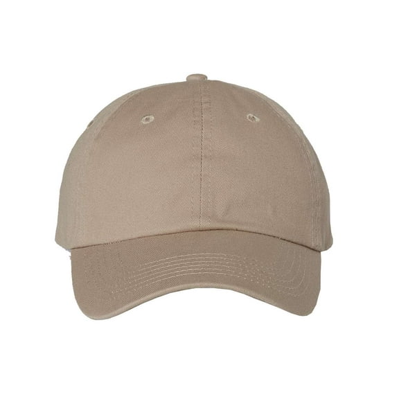Valucap - Bio-Washed Chino Twill Cap - VC350 - Khaki - Size: Adjustable