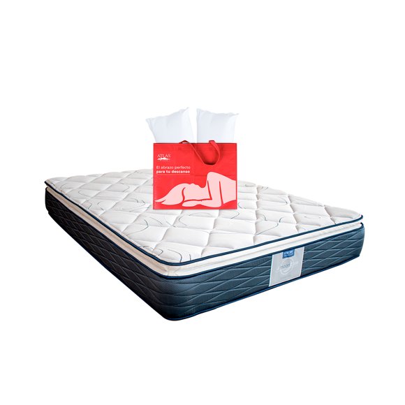 Colchón Matrimonial + Almohadas Atlas Basic Restonic Maverick
