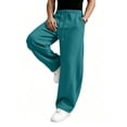 thumbnail image 4 of Mens Baggy Sweatpants Wide Leg Drawstring Long Joggers For Men Fall Fashion Casual Loose Fit Lounge Pants, 4 of 5